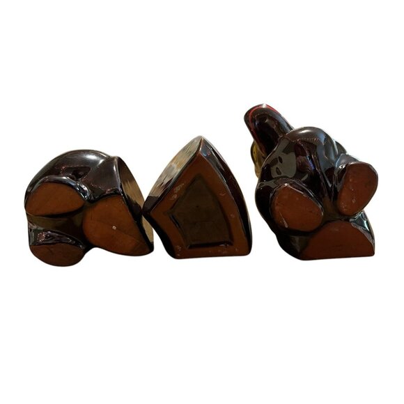 VINTAGE Dachshund Dog 3 Piece Snack Set Condiment Tray Charcuterie Planter JAPAN - Picture 6 of 7